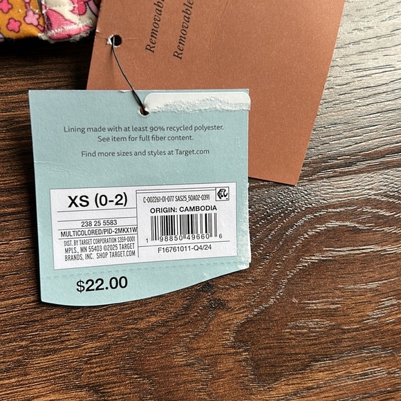 NWT Shade & Shore Paisley Print Bandeau Bikini Top XS | Bandeau Bikini Top | - Picture 4 of 11